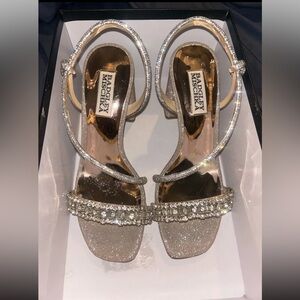 Badgley Mischka Silver and Gold Embellished Heels
